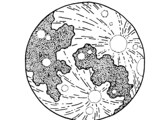 księżyc w pełni kolorowanka do drukowania