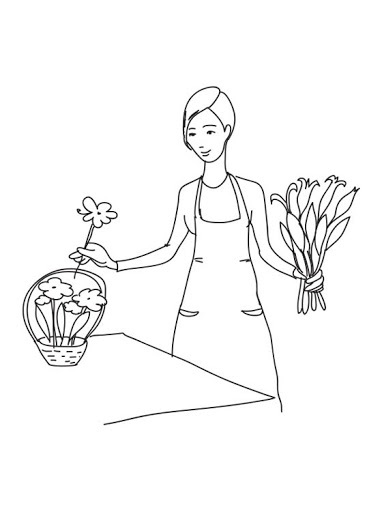 kwiaciarka kolorowanka do drukowania