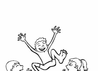 Kąpiel w basenie ogrodowym kąpiel w basenie ogrodowym kolorowanka do drukowania