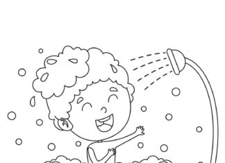 Kąpiel w wannie kąpiel w wannie kolorowanka do drukowania