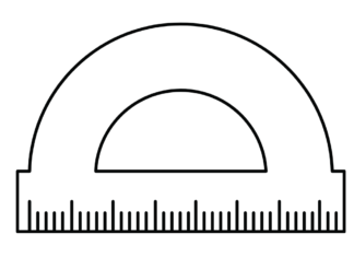 kątomierz matematyczny kolorowanka do drukowania
