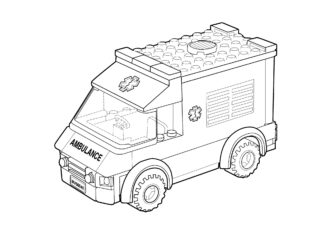 lego karetka pogotowia kolorowanka do drukowania