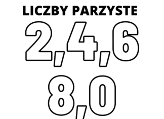 liczby parzyste kolorowanka do drukowania