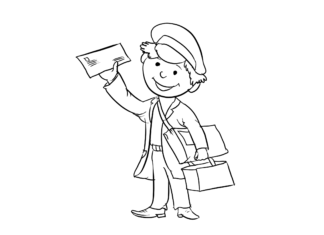 Listonosz roznosi listy listonosz roznosi listy kolorowanka do drukowania