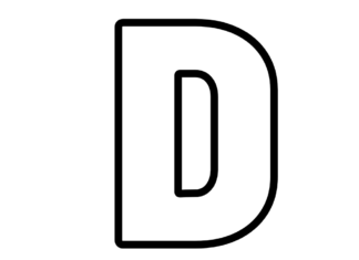 Litera D litera D kolorowanka do drukowania