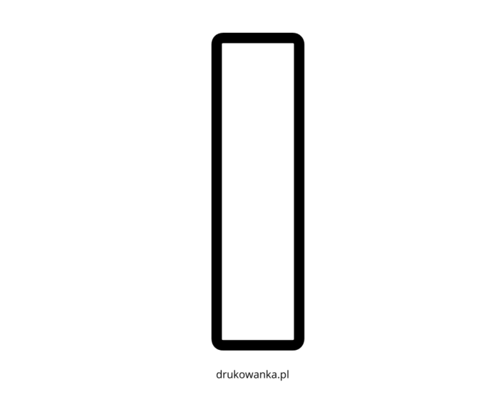 litera I kolorowanka do drukowania