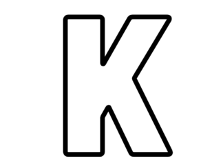 Litera K litera K kolorowanka do drukowania