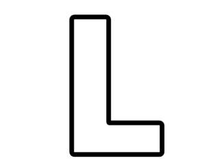 Litera L litera L kolorowanka do drukowania
