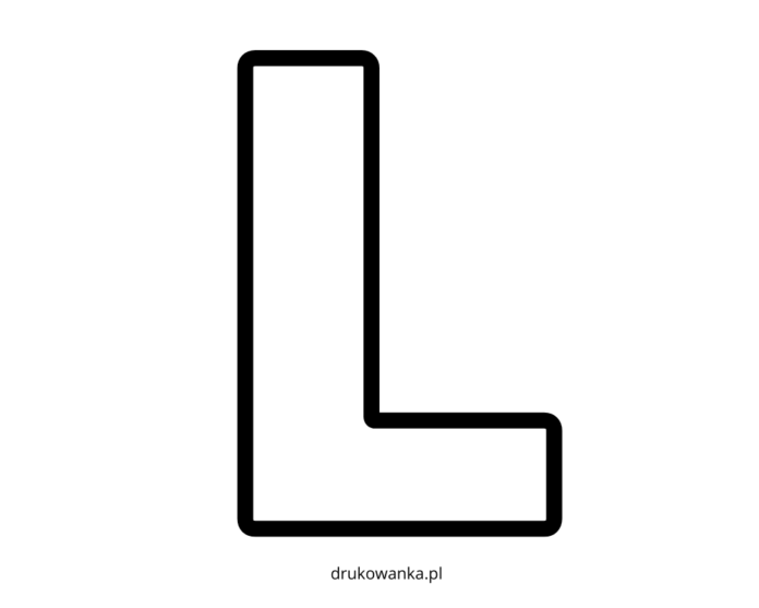 litera L kolorowanka do drukowania