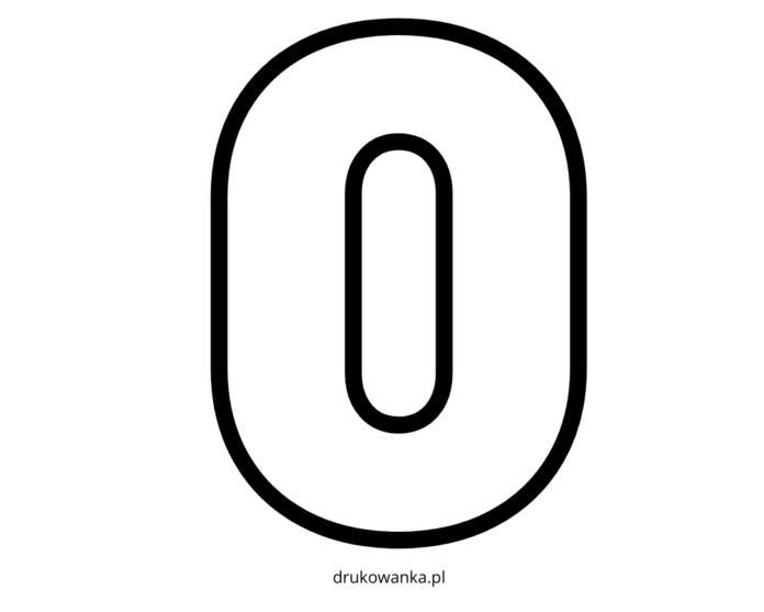 litera O kolorowanka do drukowania