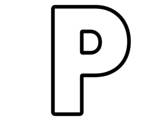 Litera P litera P kolorowanka do drukowania