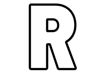 Litera R litera R kolorowanka do drukowania