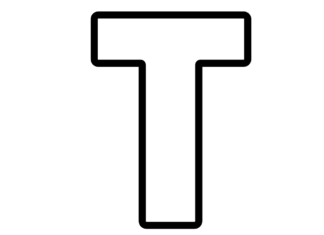 Litera T litera T kolorowanka do drukowania