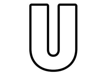 Litera U litera U kolorowanka do drukowania