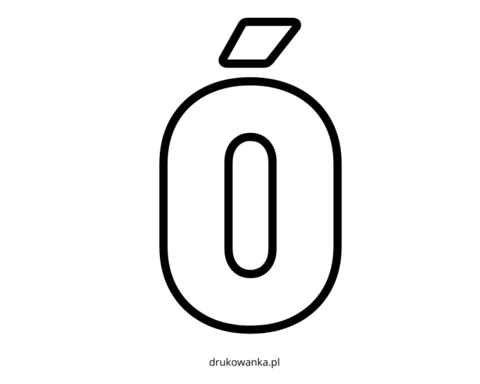 litera Ó kolorowanka do drukowania
