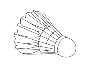 lotka do badmintona kolorowanka do drukowania
