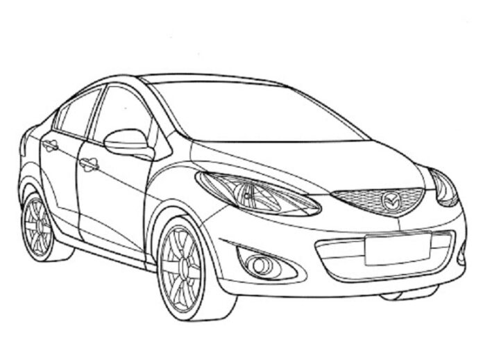 mazda 2 obrazek do drukowania