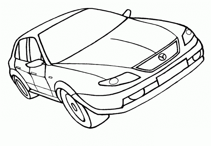 mazda 323 kolorowanka do drukowania