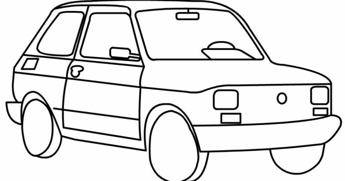 mały fiat1 kolorowanka do drukowania