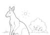 mały kangur i kangurzyca kolorowanka do drukowania