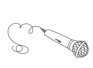 mikrofon do śpiewania kolorowanka do drukowania