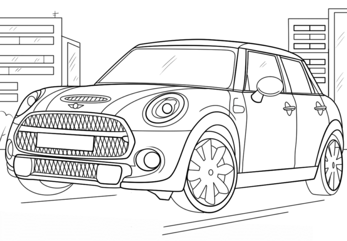 mini cooper S kolorowanka do drukowania