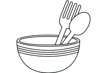 miska kuchenna kolorowanka do drukowania