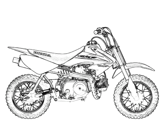 motocykl górski kolorowanka do drukowania