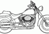 motocykl harley kolorowanka do drukowania