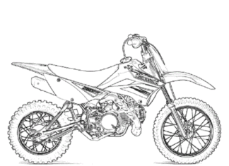 Motocykl terenowy motocykl terenowy kolorowanka do drukowania