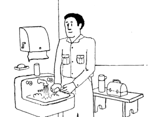 mycie się kolorowanka do drukowania