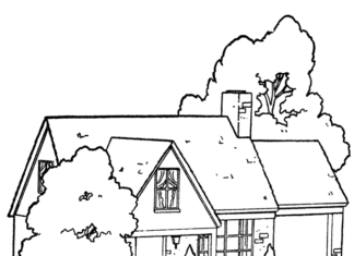 mój dom kolorowanka do drukowania