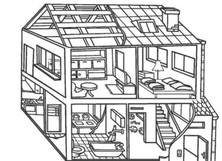 mój wymarzony dom kolorowanka do drukowania