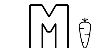 Nauka literek M nauka literek m kolorowanka do drukowania