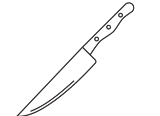 Nóż nóż kolorowanka do drukowania