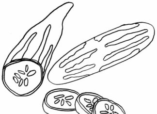 ogórek dla dzieci kolorowanka do drukowania