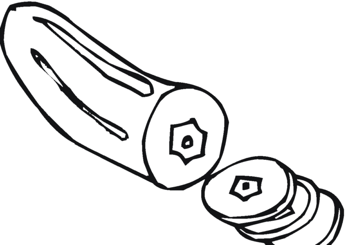 ogórek w plastrach kolorowanka do drukowania