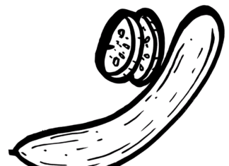 ogórki kolorowanka do drukowania