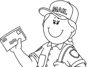 Pani listonosz pani listonosz kolorowanka do drukowania