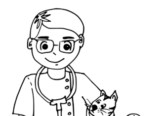 Pani weterynarz pani weterzynarz kolorowanka do drukowania