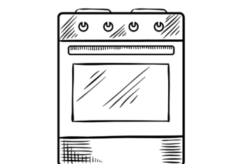 piekarnik - kuchenka gazo kolorowanka do drukowania