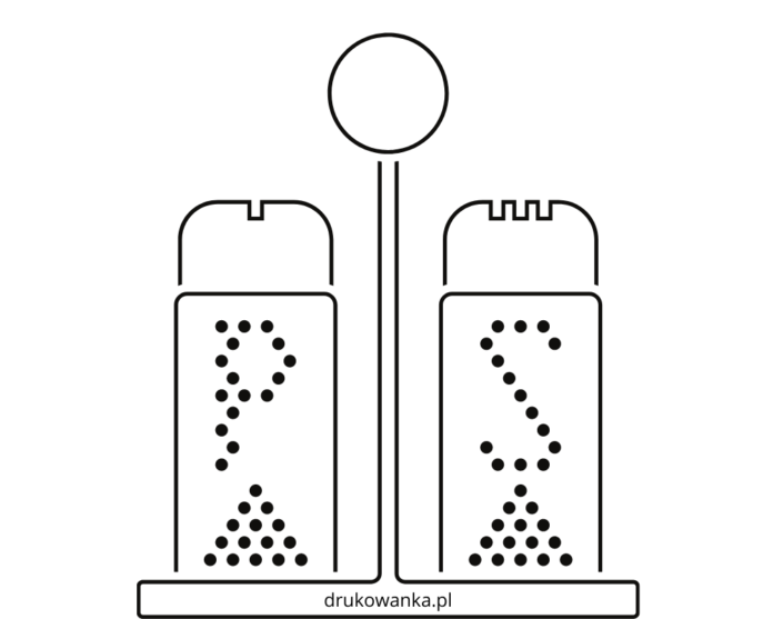 pieprz i sól kolorowanka do drukowania