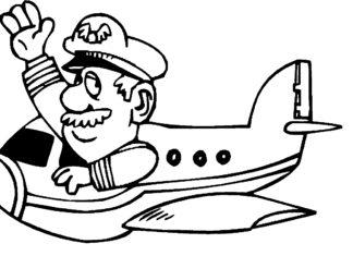 Pilot samolotu pilot samolotu kolorowanka do drukowania