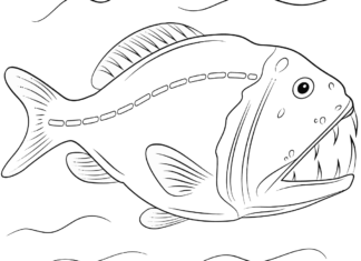 Pirania atakuje pirania atakuje kolorowanka do drukowania