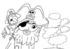 pirat znalazł skarb kolorowanka do drukowania
