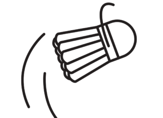 piłka do badmintona kolorowanka do drukowania