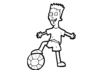 Piłkarz dla dzieci piłkarz dla dzieci kolorowanka do drukowania