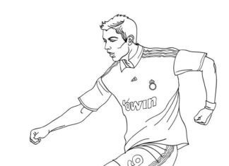 Piłkarz na boisku piłkarz na boisku kolorowanka do drukowania