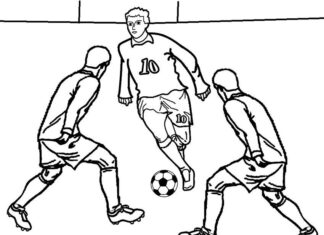 Piłkarze piłkarze kolorowanka do drukowania