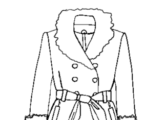 Płaszcz zimowy obrazek do drukowania